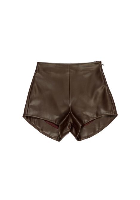 Shorts in ecopelle Lù-Lù BY MISS GRANT | LL4548MORO